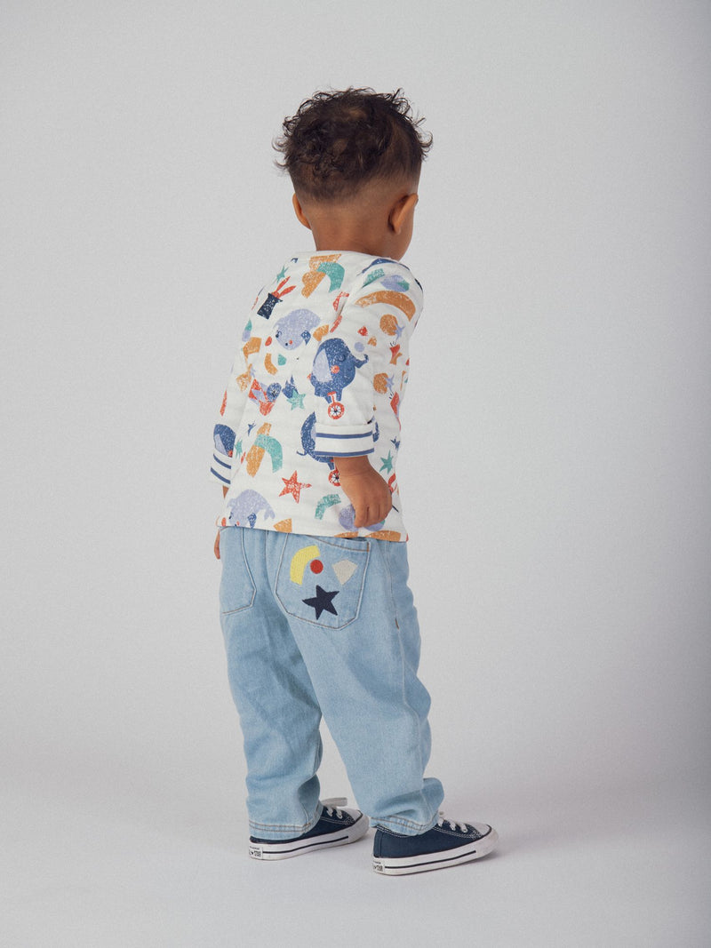 Camiseta reversible con motivo de circo para bebé niño