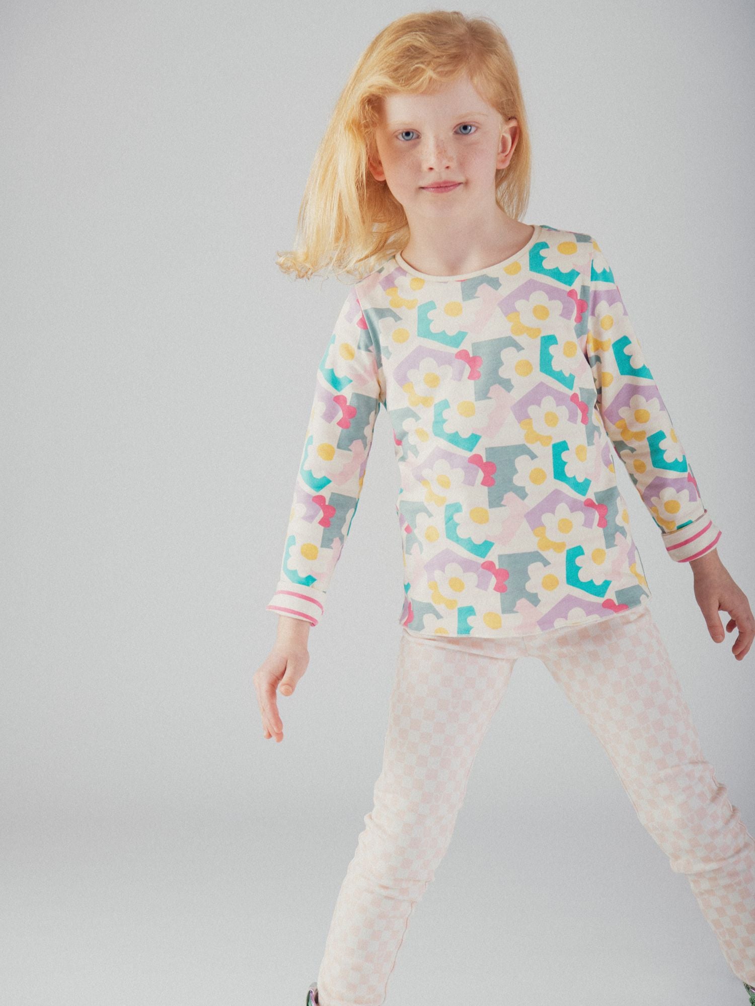 Camiseta de mangas largas reversible para niña