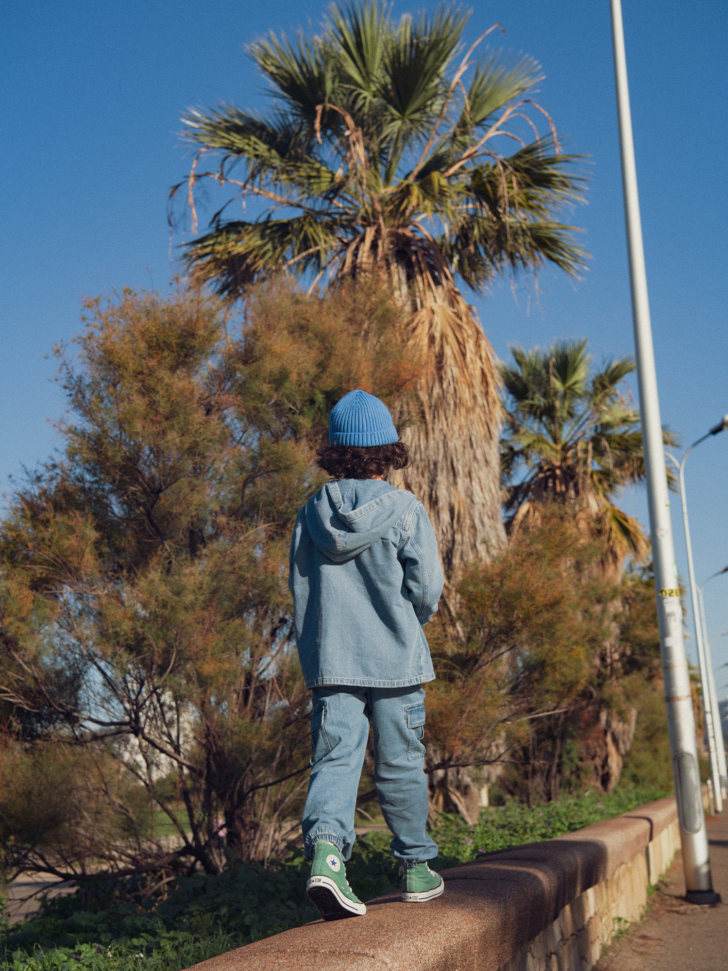 Pantalones cargo de denim para niños