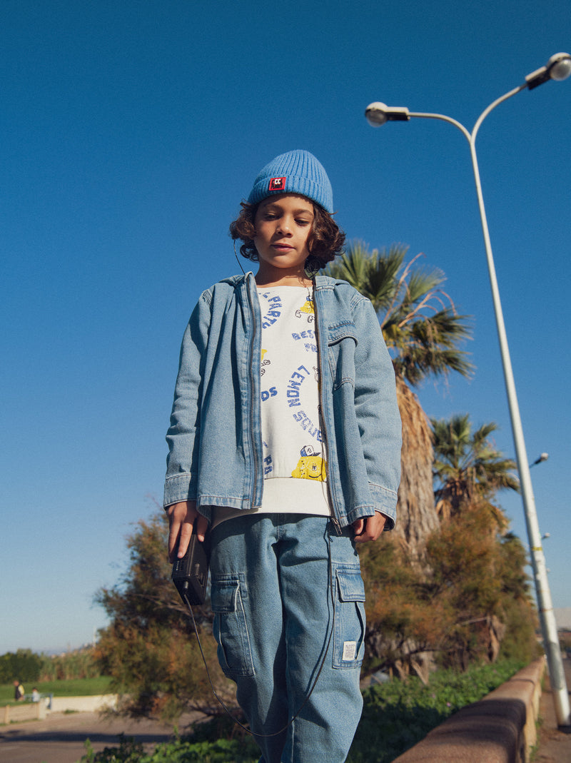 Pantalones cargo de denim para niños