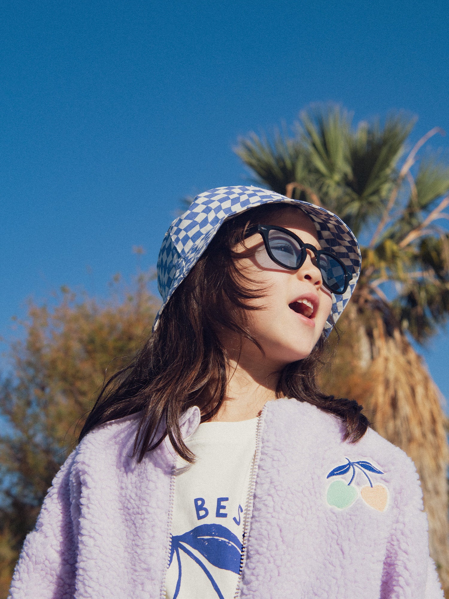 Veste réversible violette pour fille