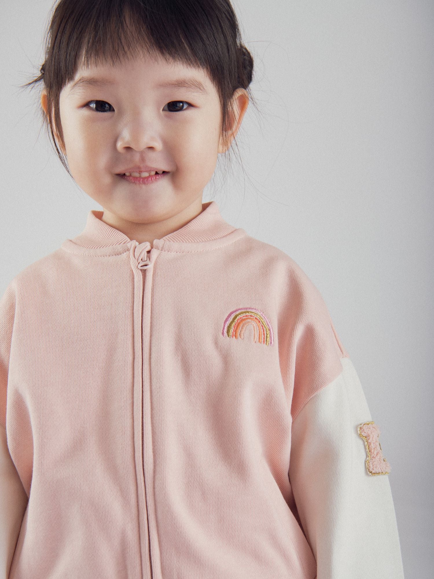 Bomber rosa vintage para bebé niña