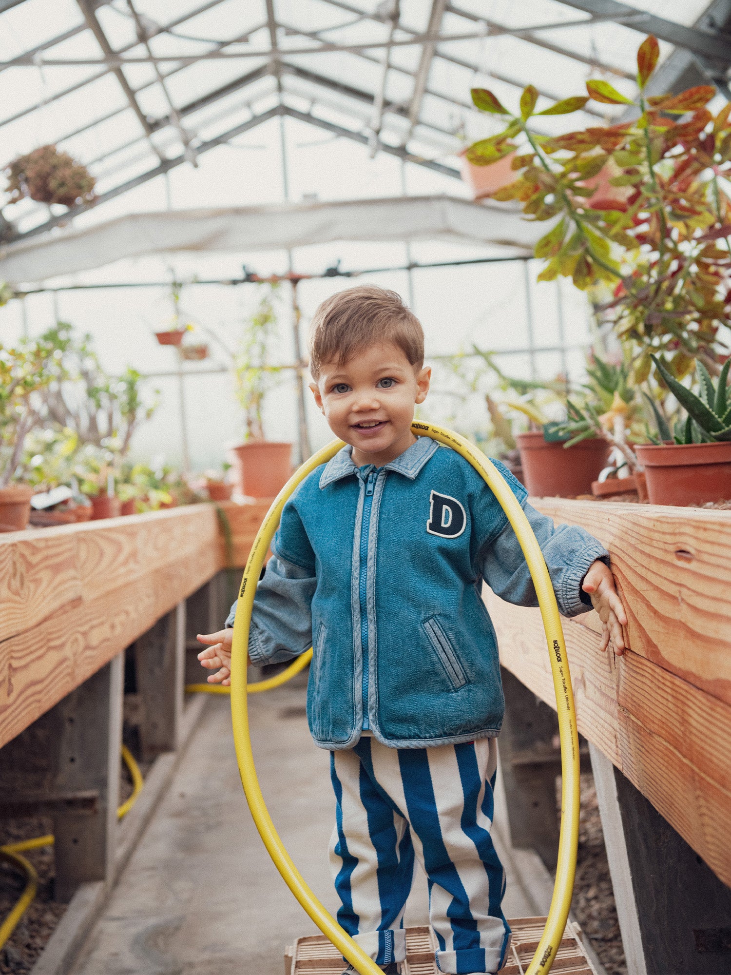 Pantalon à rayure bleue et blanche pour bébé garçon