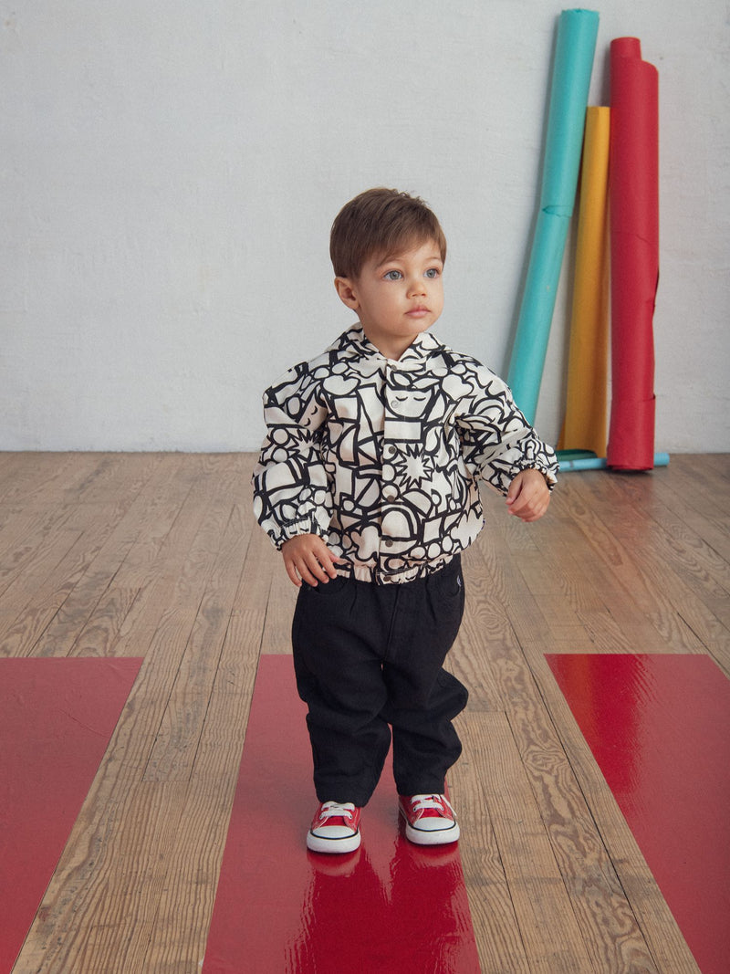 Chaleco con capucha y estampado integral "GRAPHIC" para bebés niños