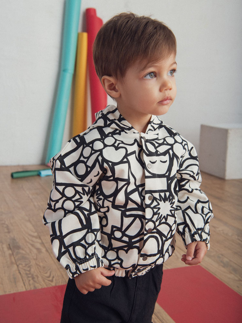 Chaleco con capucha y estampado integral "GRAPHIC" para bebés niños