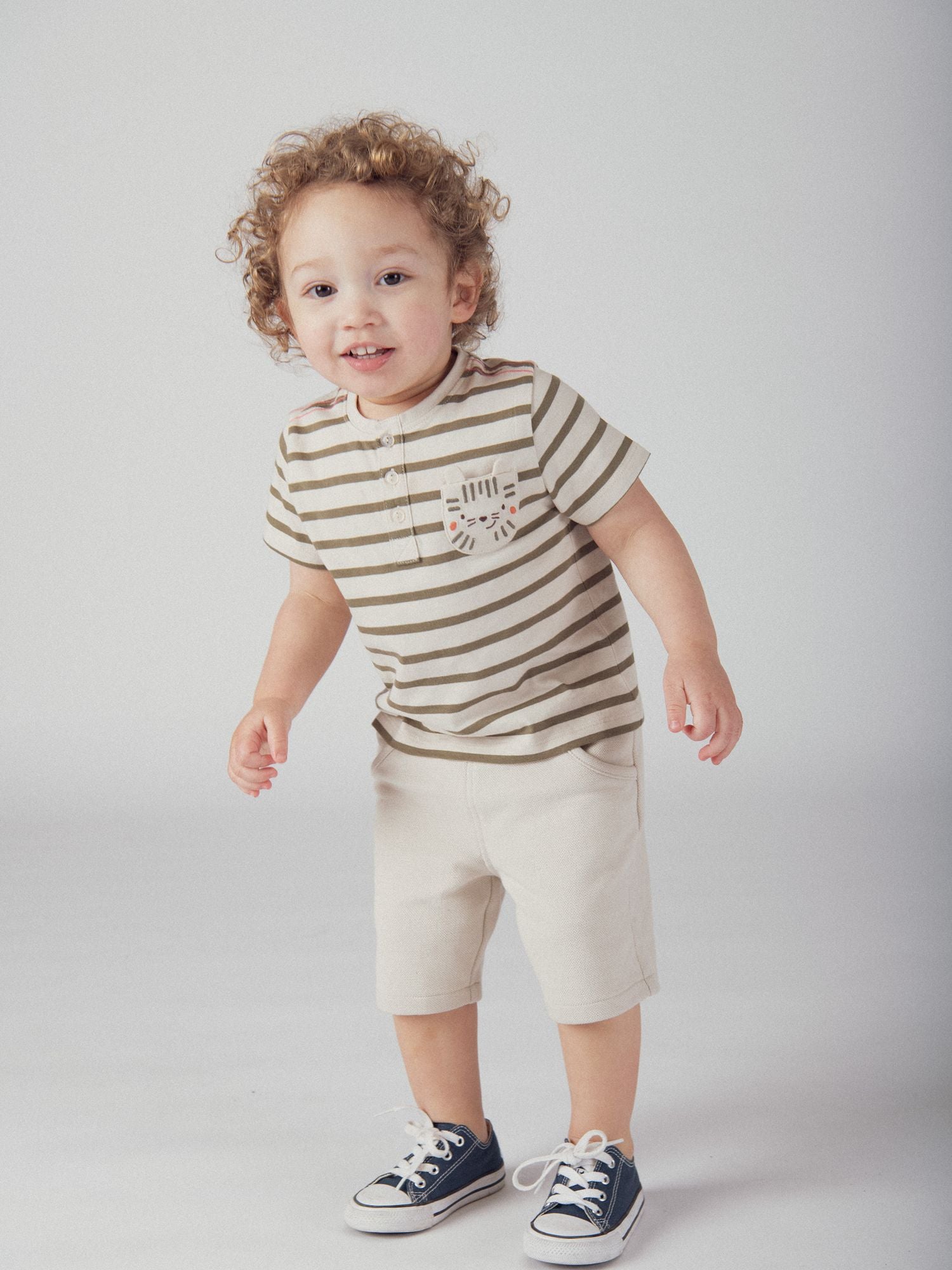 Tee-shirt sable à rayures "Tigre" pour bébé garçon