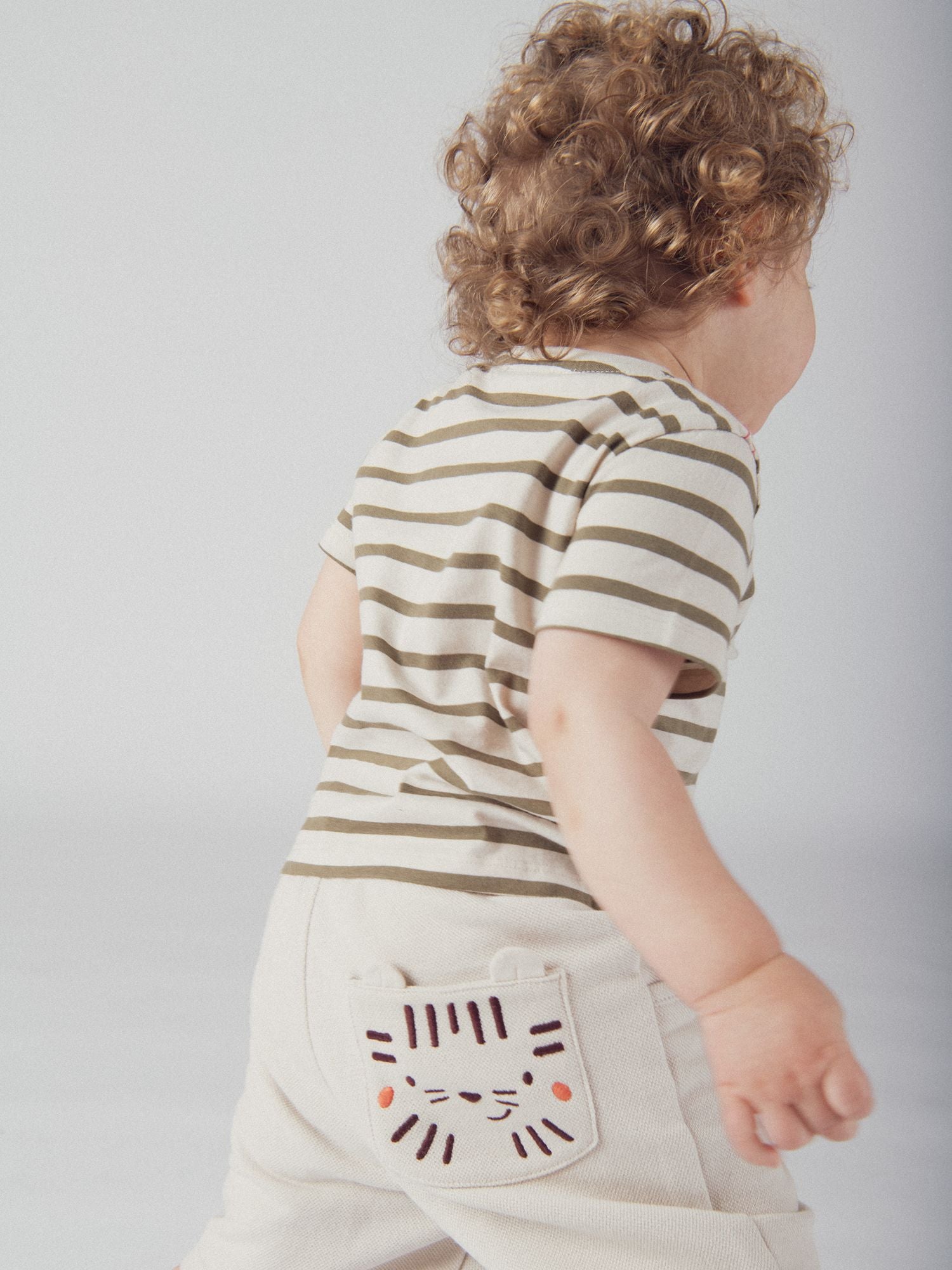 Bermuda sable motif "Tigre" pour bébé garçon