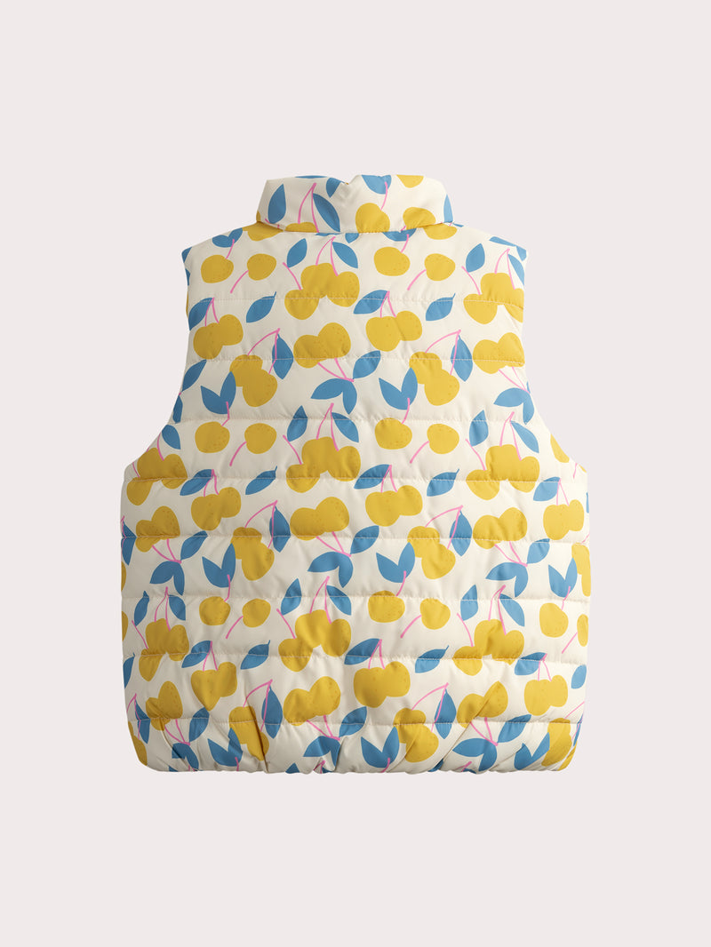 Chaqueta Sin Mangas Reversible Amarilla