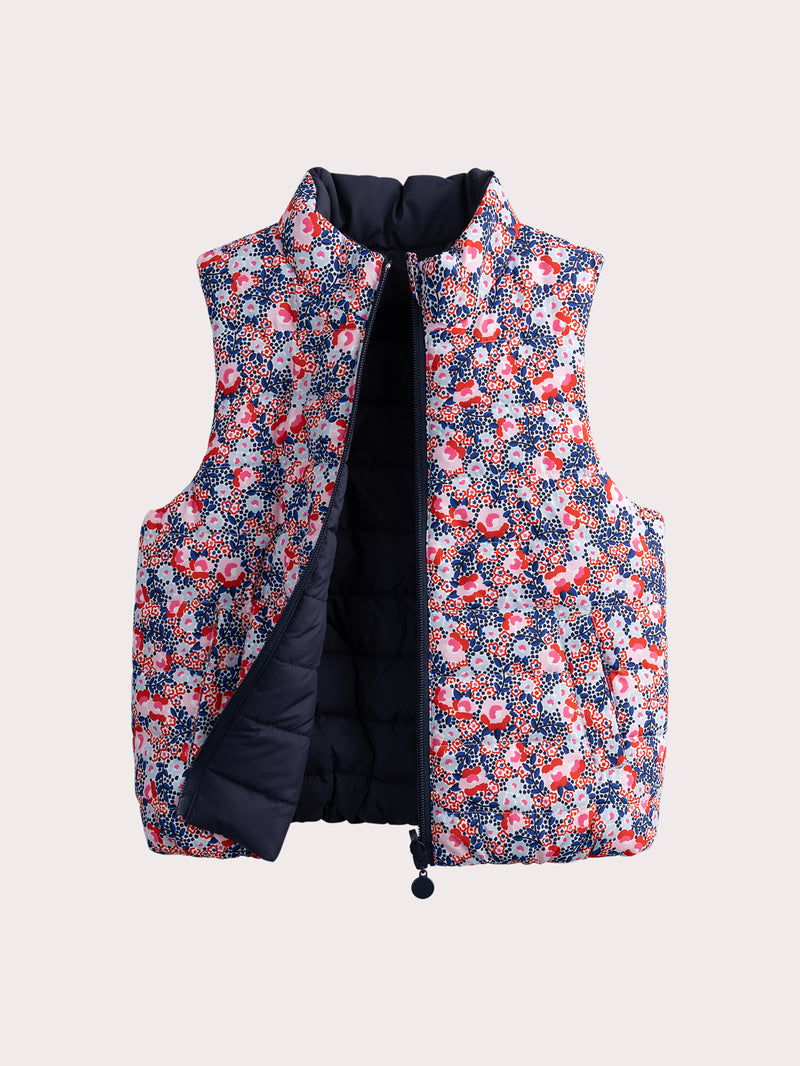 Chaleco reversible marino sin mangas