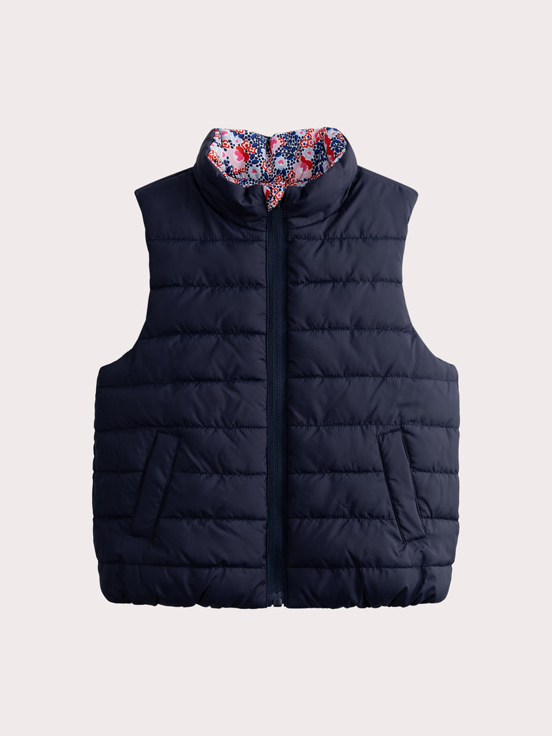 Chaleco reversible marino sin mangas