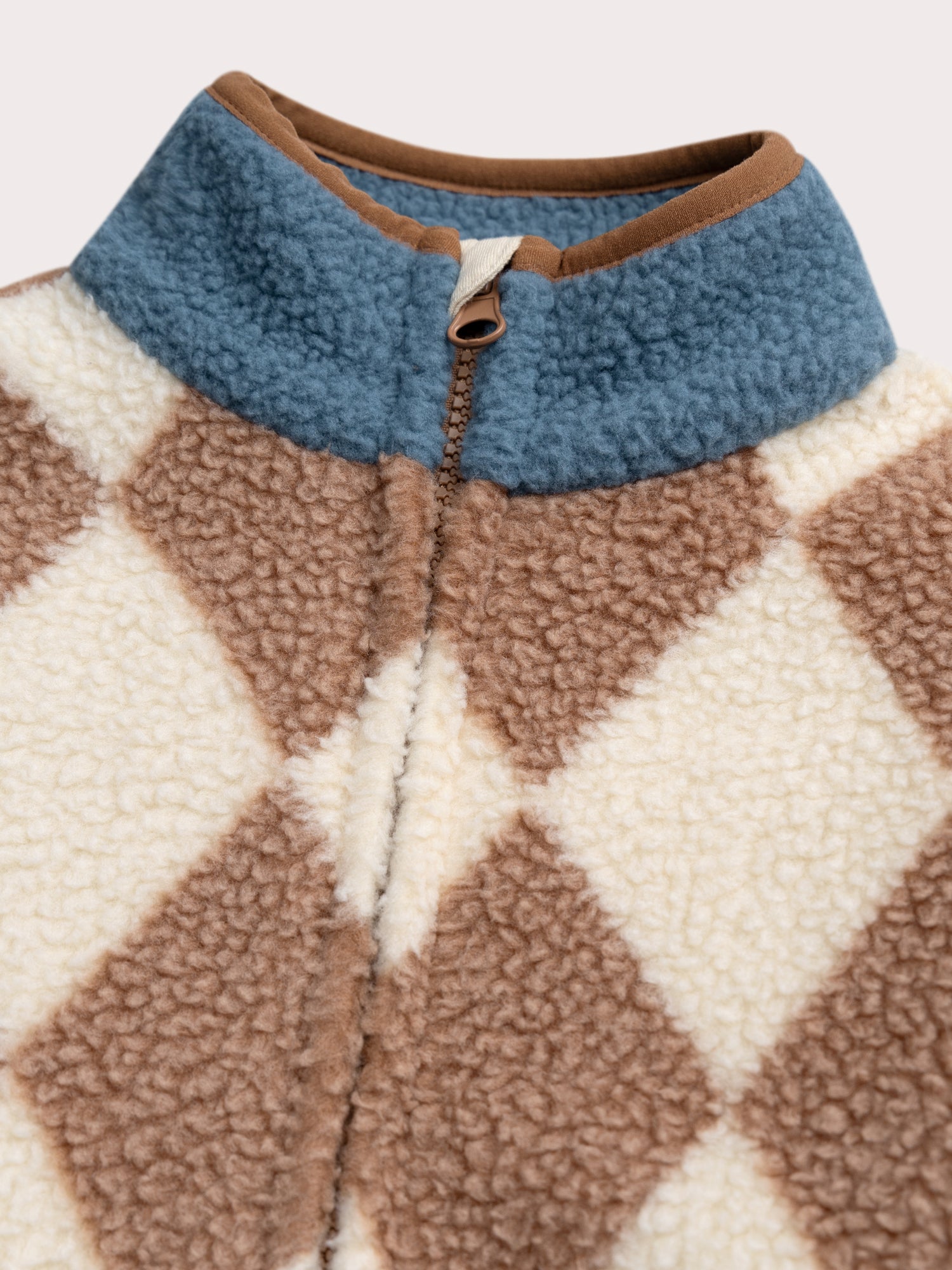 Chaqueta efecto lana a cuadros