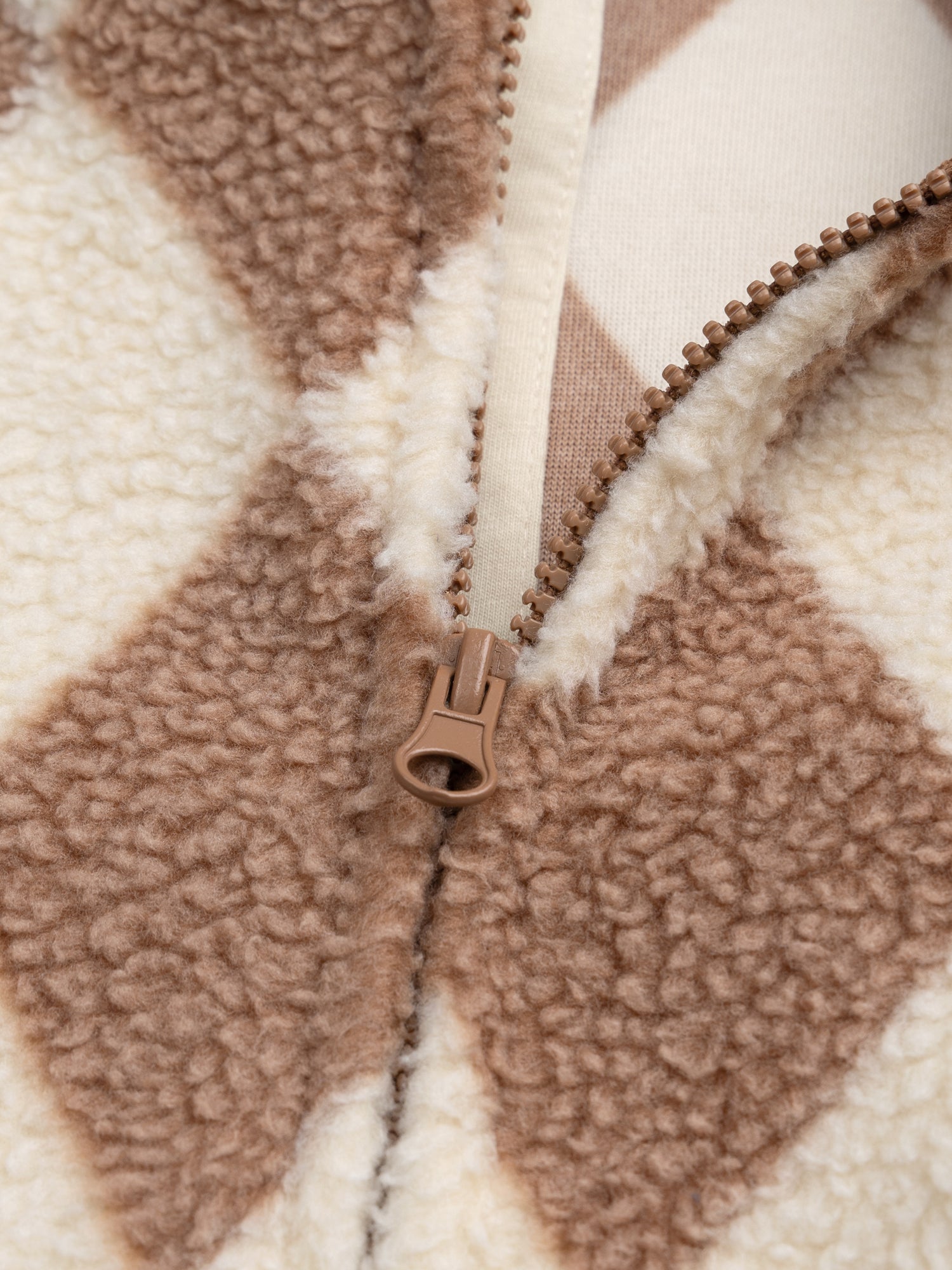 Chaqueta efecto lana a cuadros