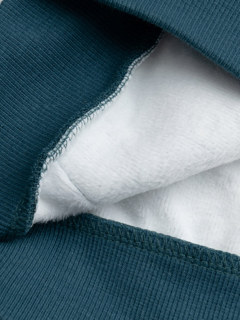 Sudadera azul impresa en molleton doble