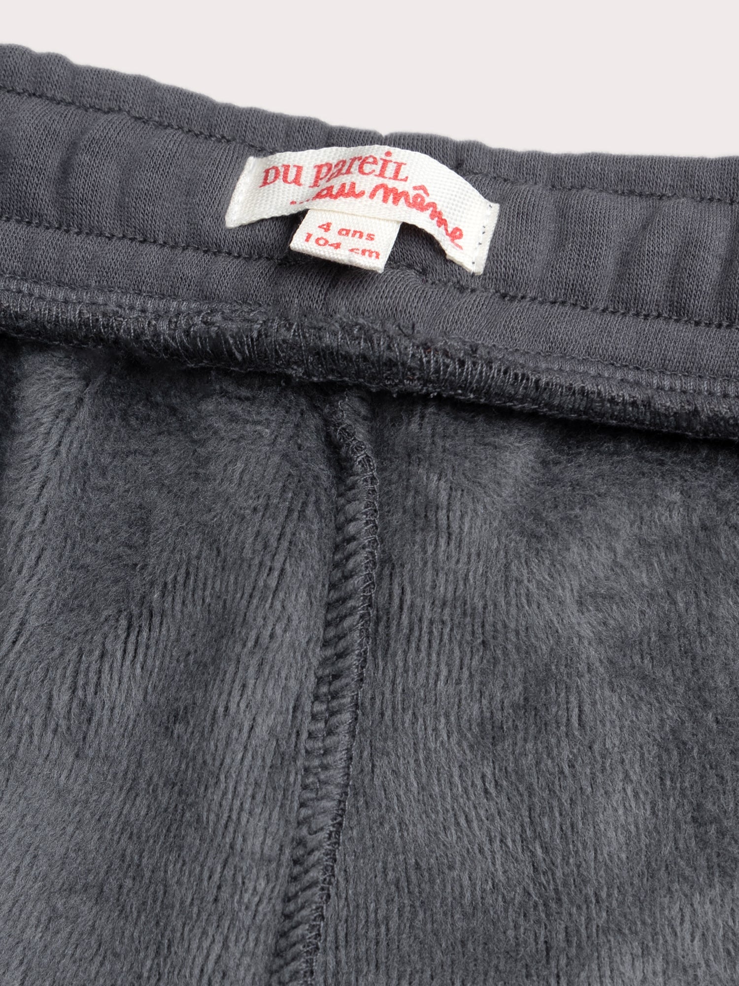 Pantalones de pijama gris forrados cálidos