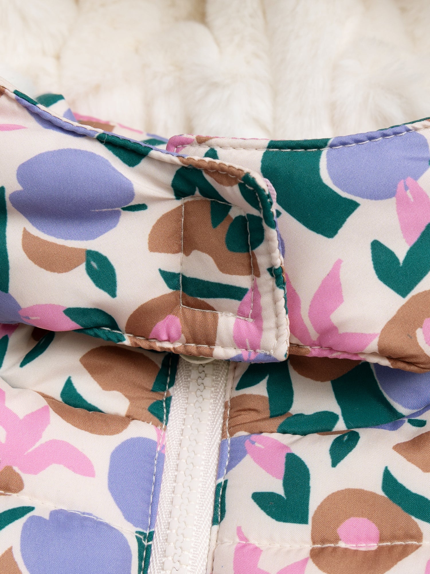 Doudoune prune pour bébé fille