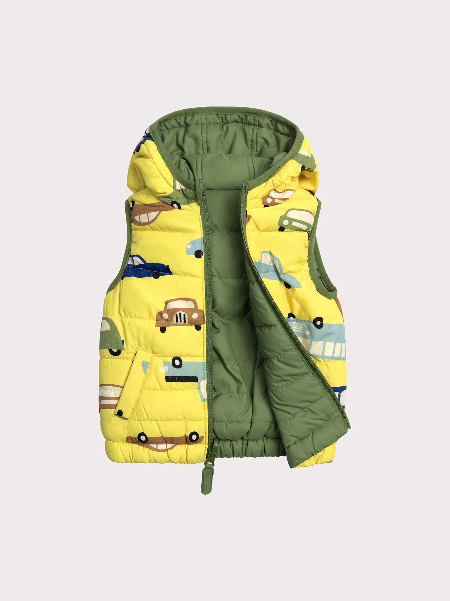 Chaleco Reversible Kaki para Bebé Niño