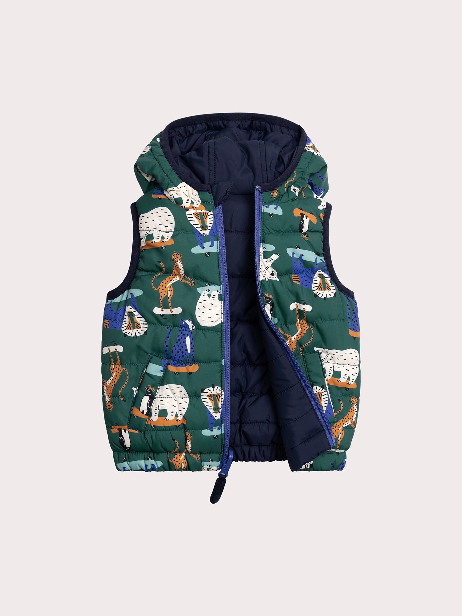 Chaleco Reversible Marino para Bebé Niño