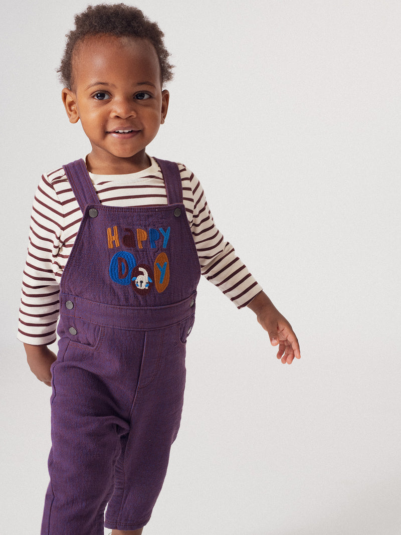Pantalón Suspenders Marrón para Bebé Niño