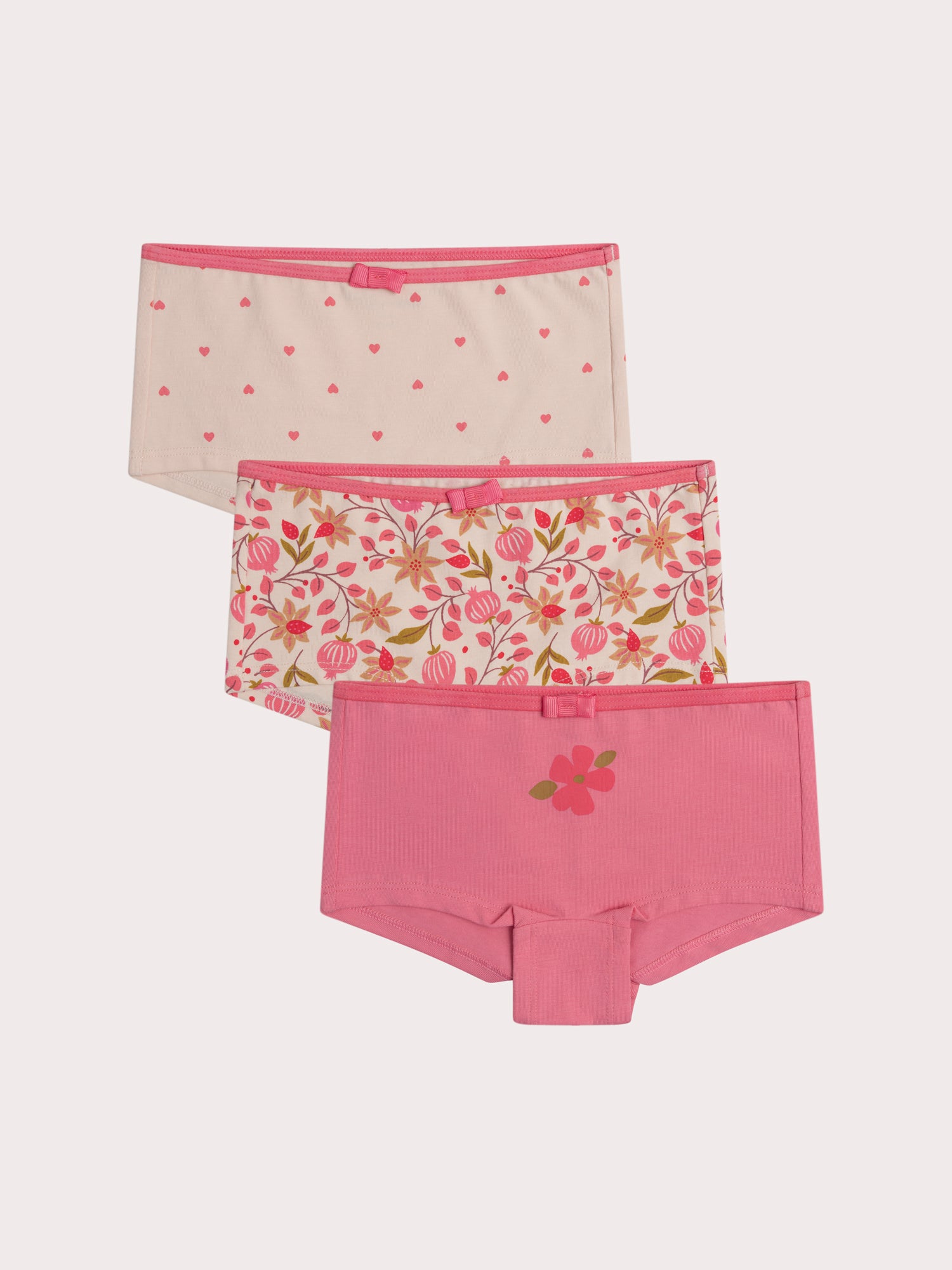 Lot de 3 shorty à fleurs pour enfant fille