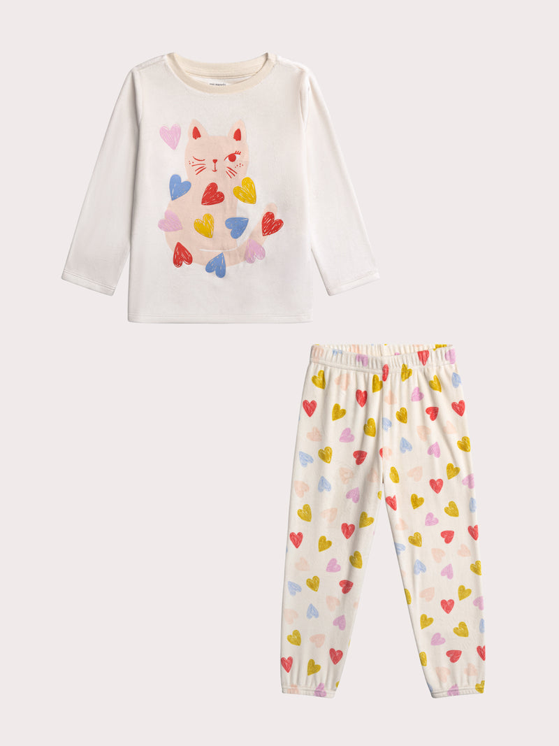 Pijama de corazón para chicas