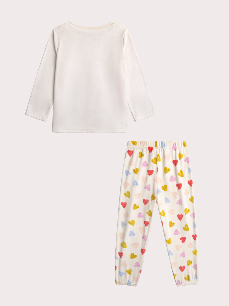 Pijama de corazón para chicas