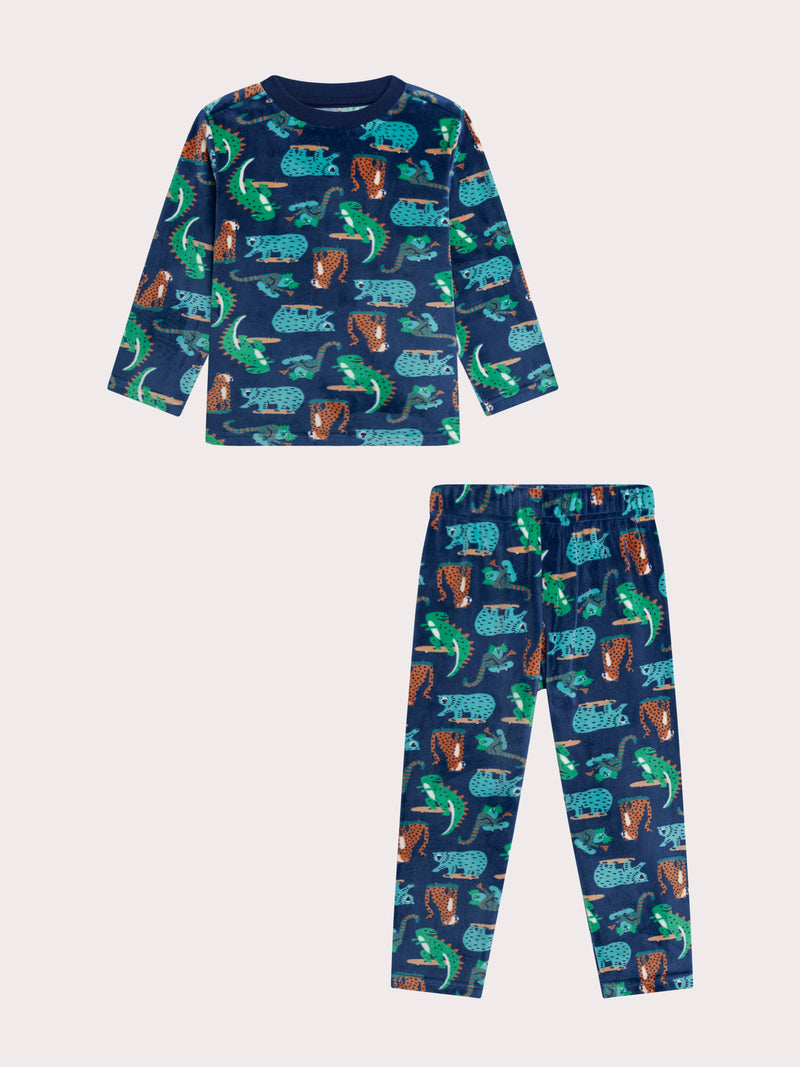 Pijama animales en skate para niño