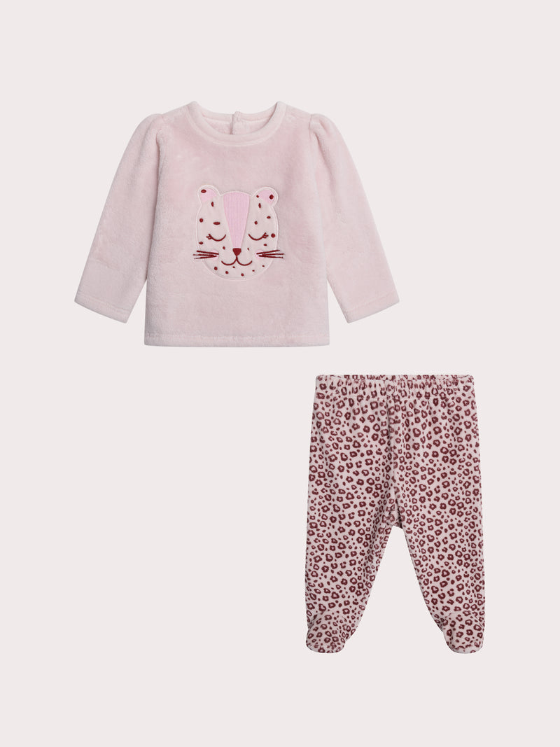 Pijama de pantera para bebé niña