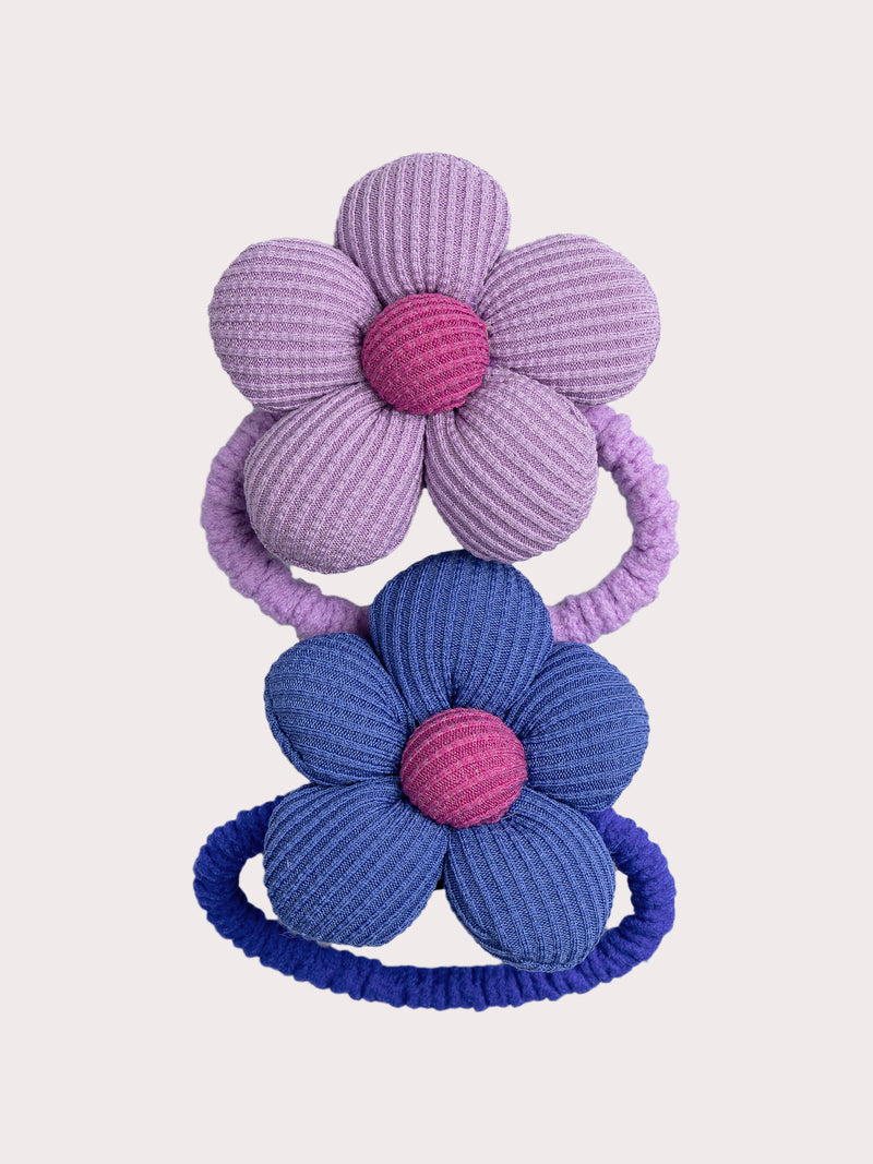 Lot de 2 élastiques à fleurs maxi pour fille