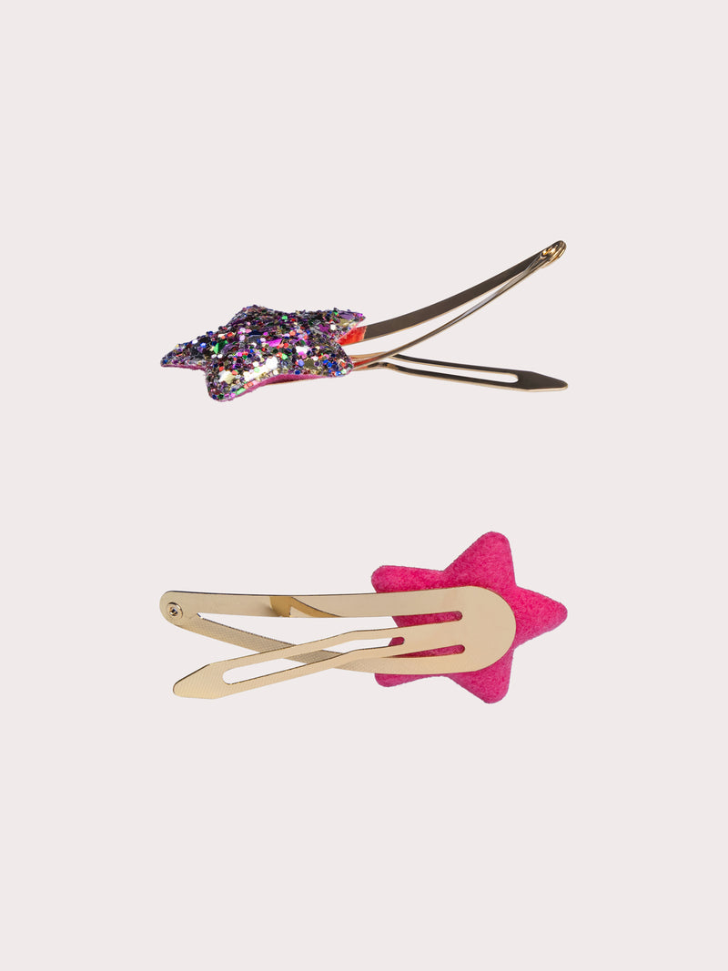 Set de 2 pinzas con estrellas para niñas