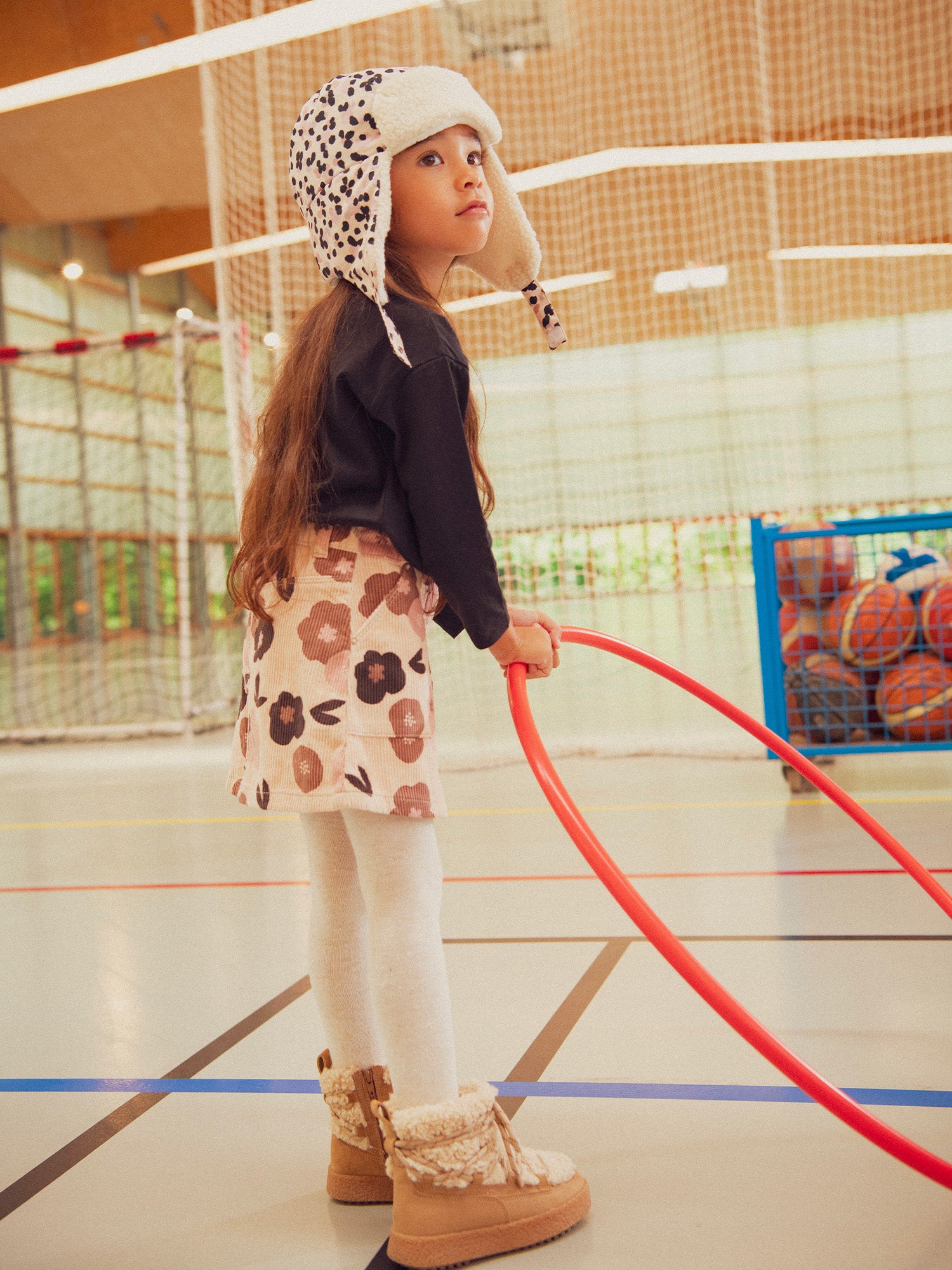 Cagoule Rosa con Imagen de Leopardo para Niñas
