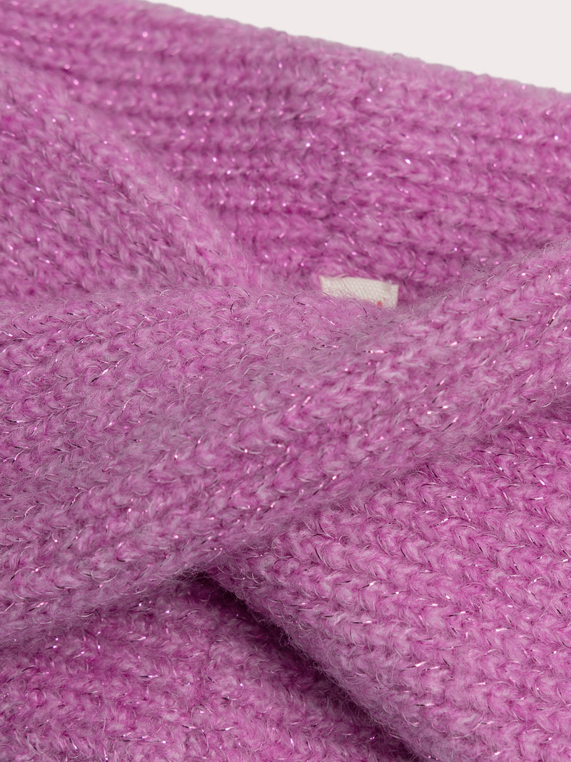 Snood Violeta con Brillos para Bebé Niña