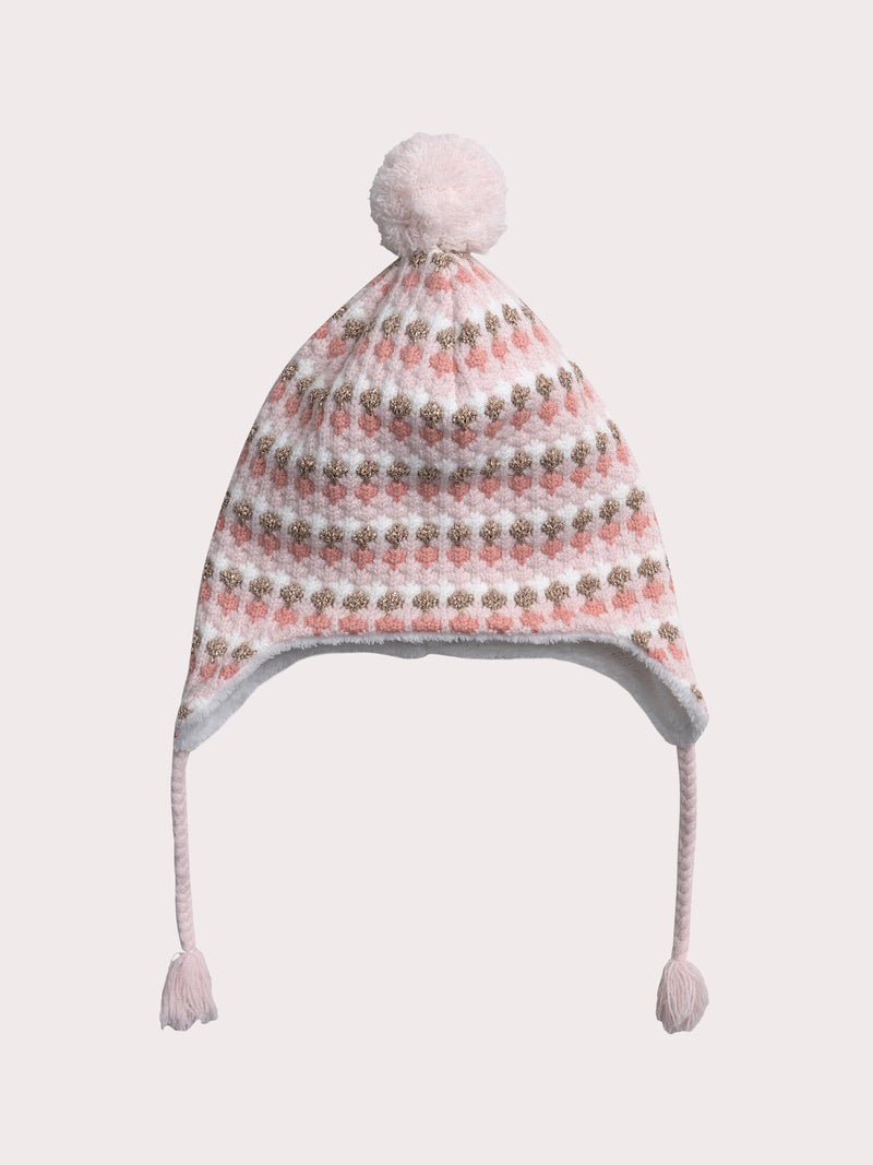 Gorro Rosa Impreso Fantasía para Bebé Niña