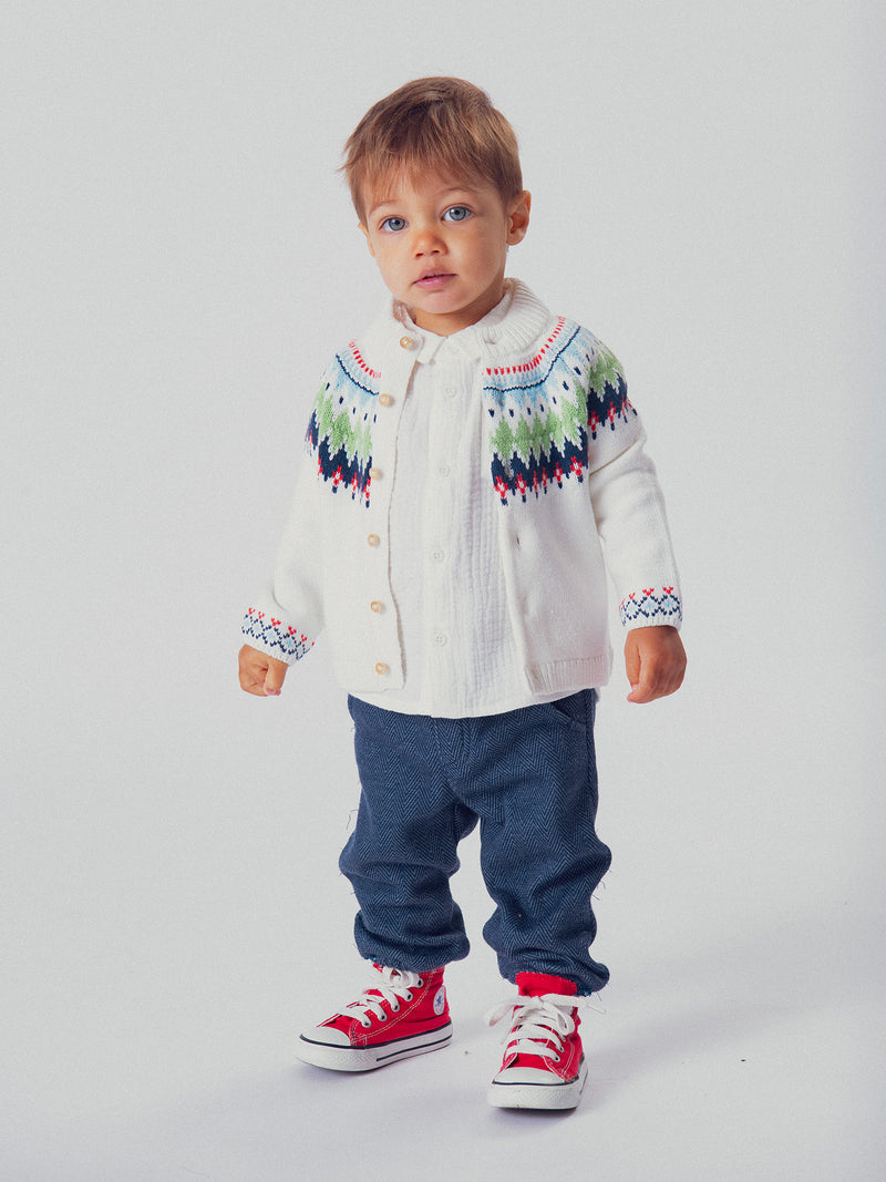 Chaleco jaquard para bebé niño