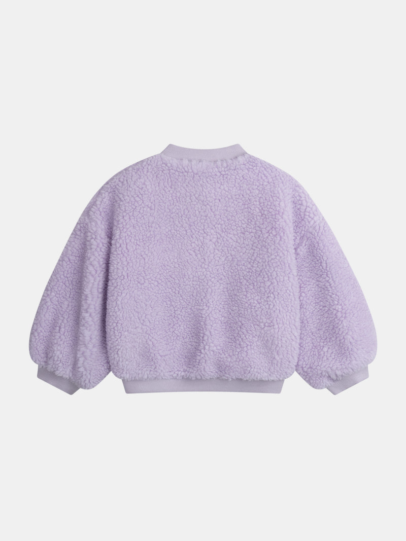 Chaqueta reversible violeta para niña