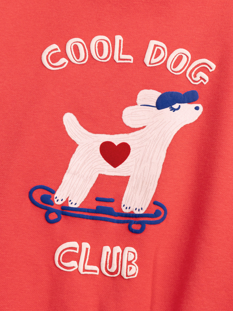 Sudadera roja con animación de perro para niñas