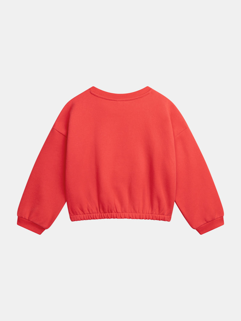 Sudadera roja con animación de perro para niñas