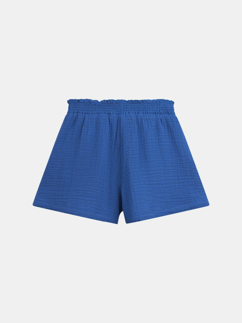 Pantalones cortos azul marino con bolsillos para chicas