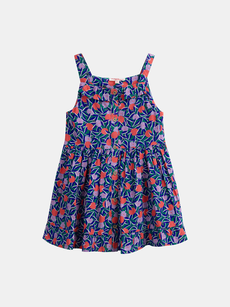 Vestido sin mangas con estampado floral para niñas