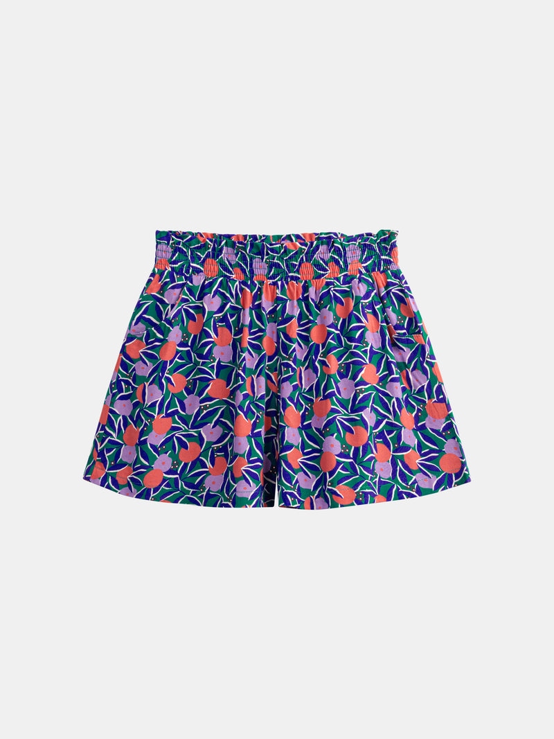 Shorts con estampado floral para niñas