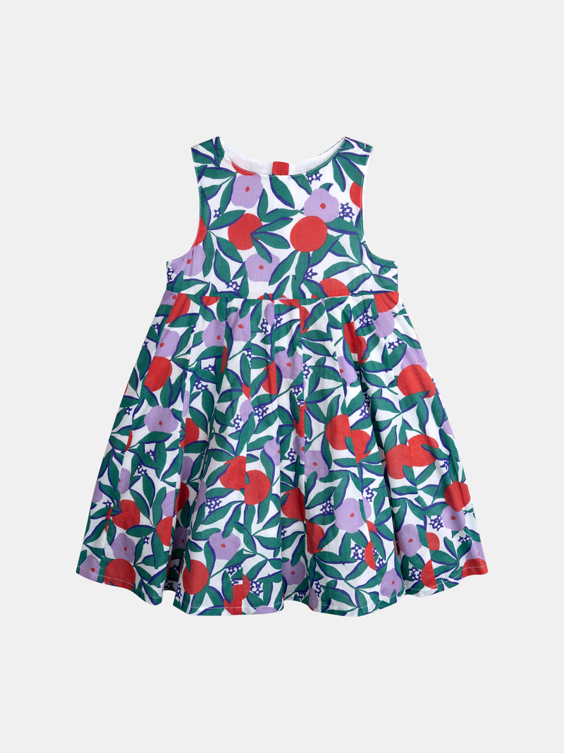 Vestido sin mangas con estampado floral para niñas