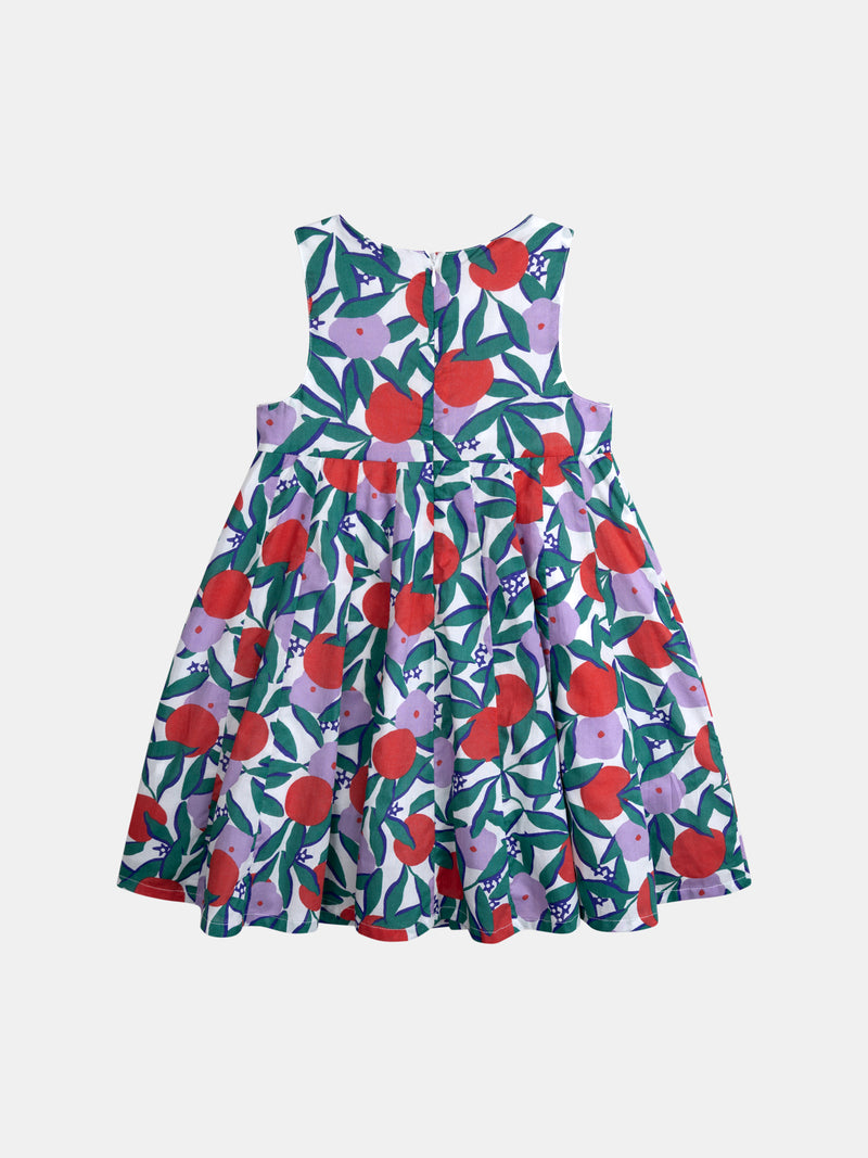 Vestido sin mangas con estampado floral para niñas