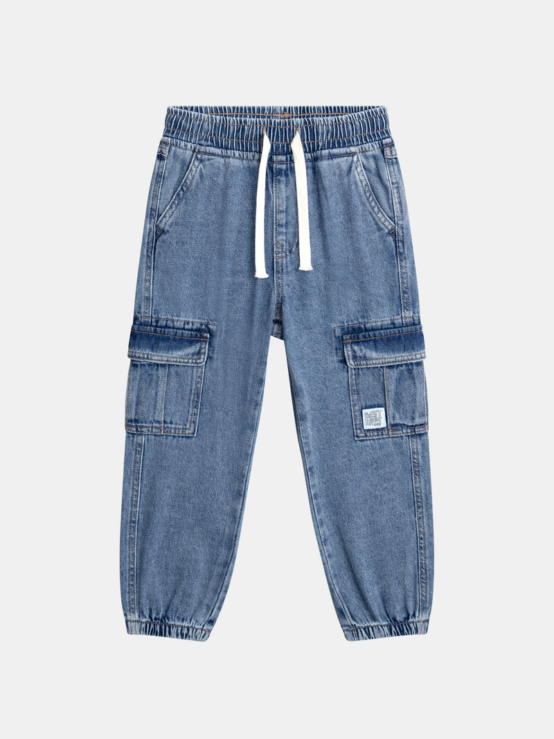 Pantalones cargo de denim para niños
