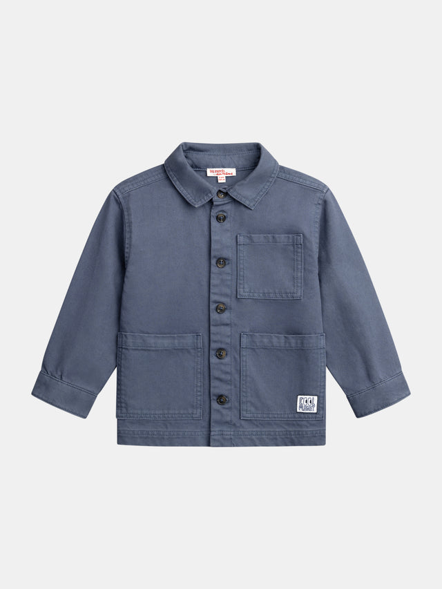 Chaqueta azul oscuro con bolsillos para niños