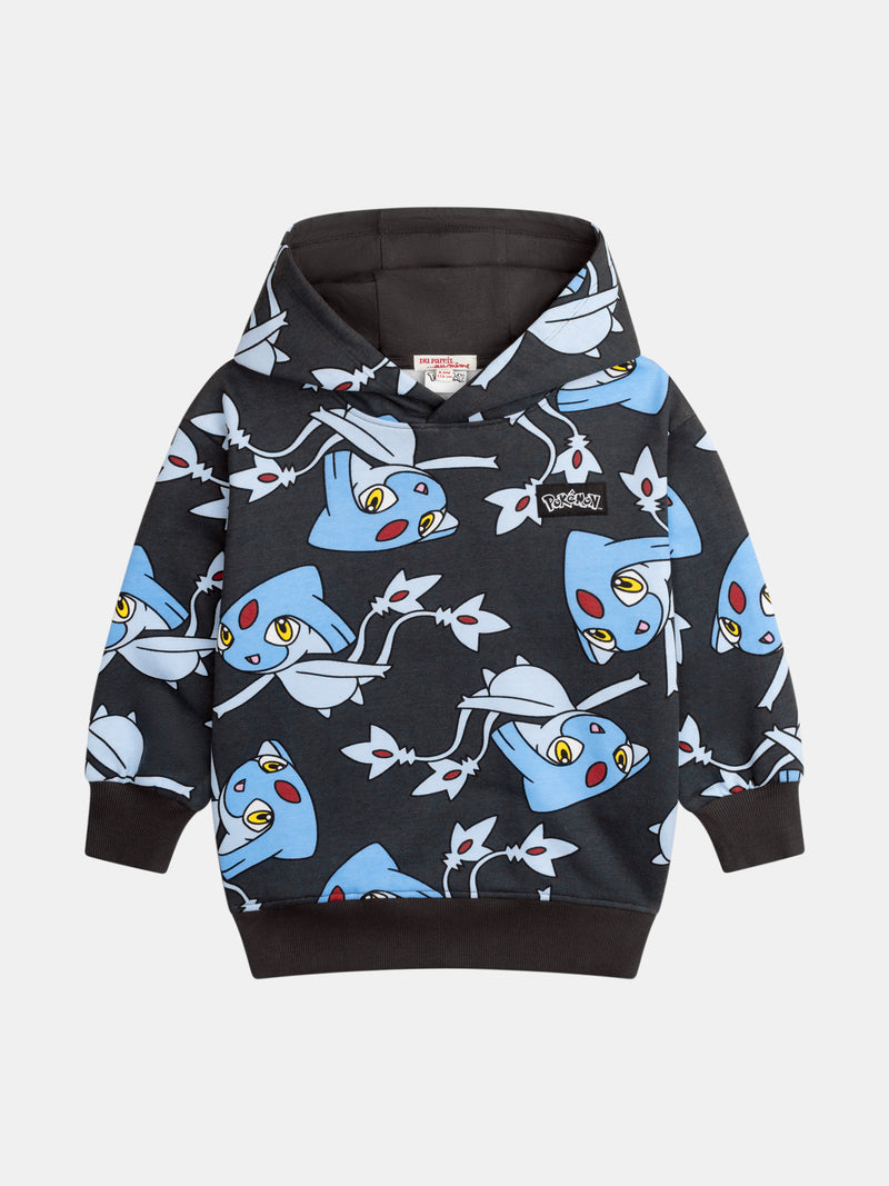 Sudadera gris con estampado de Pokémon Créhelf y Créfadet