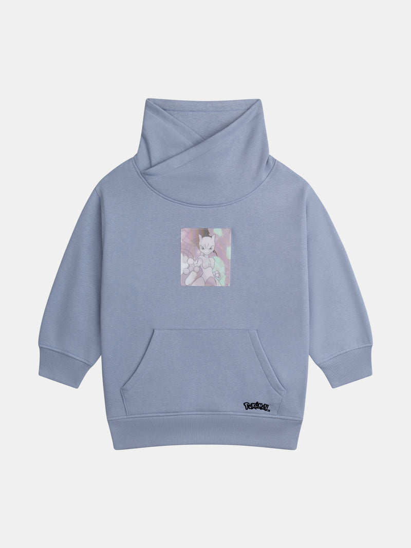 Sudadera azul con insignia Pokémon Mewtwo