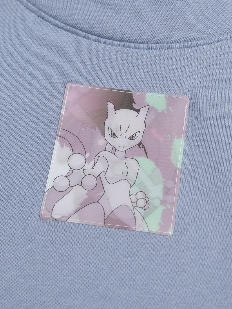 Sudadera azul con insignia Pokémon Mewtwo