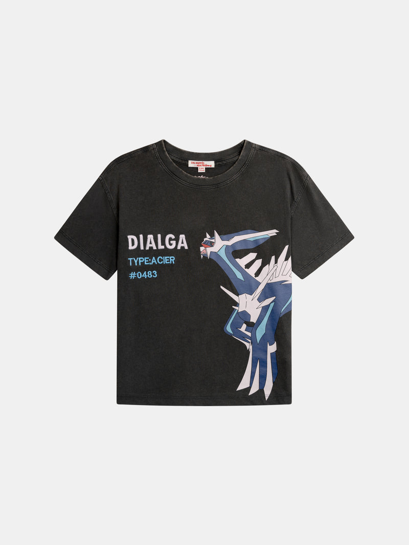 Camiseta gris con animación de Pokémon Dialga
