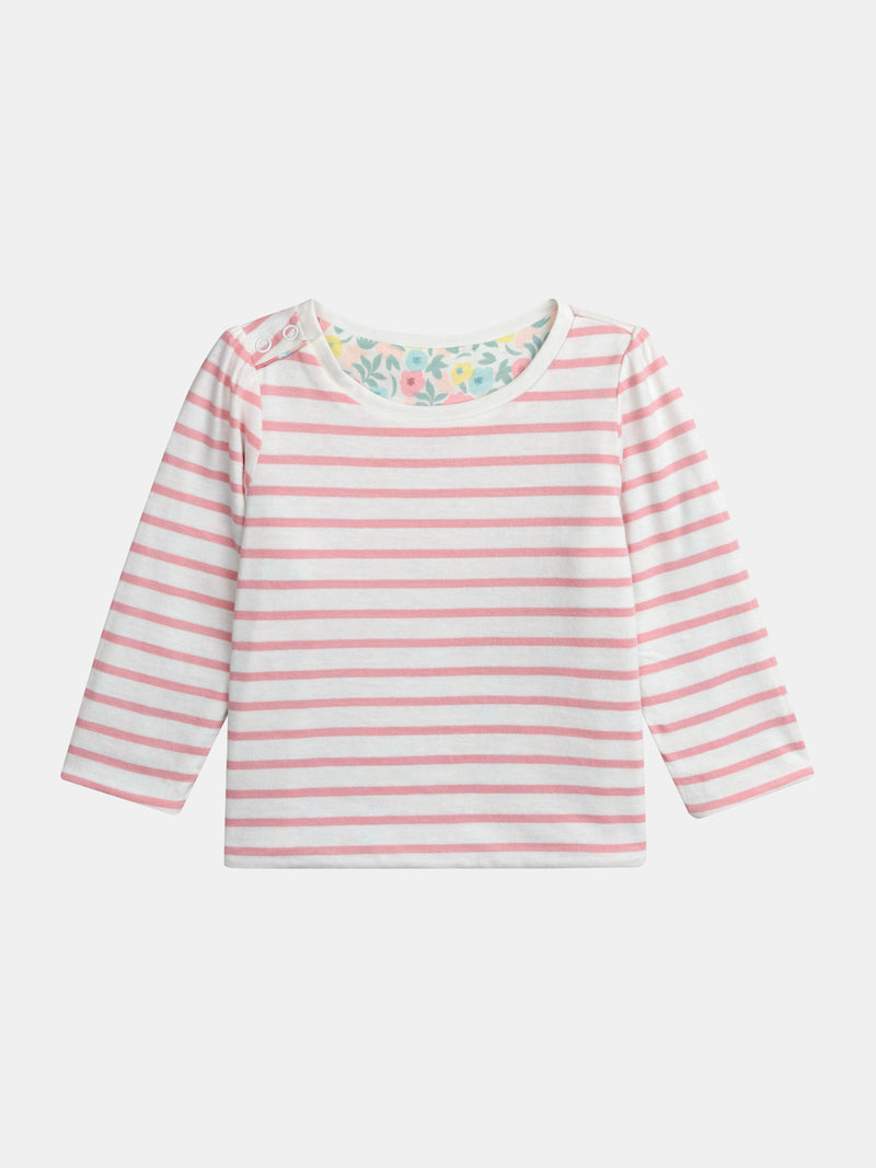 Camiseta reversible con motivo de flores pastel para bebé niña