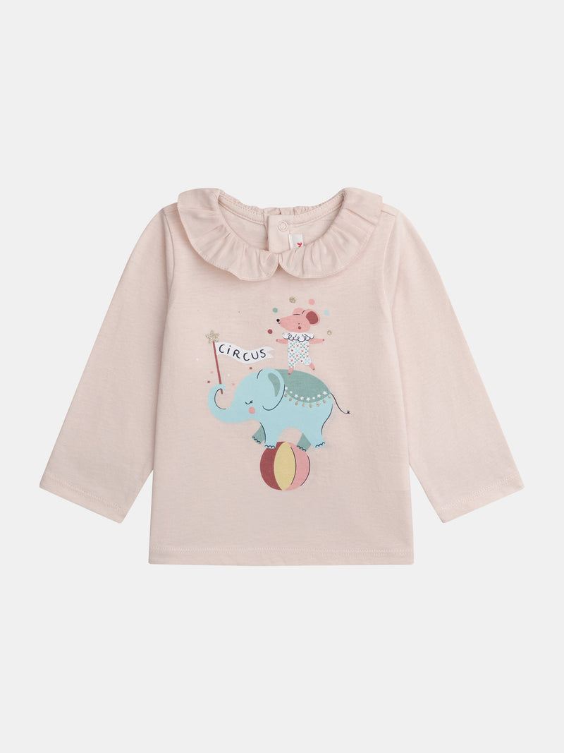 Bralette de Cuello Volante Rosa Pálido para Bebé Niña