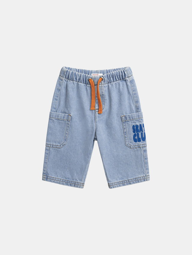 Pantalón de denim claro con cordón "Skate Party" para bebé niño